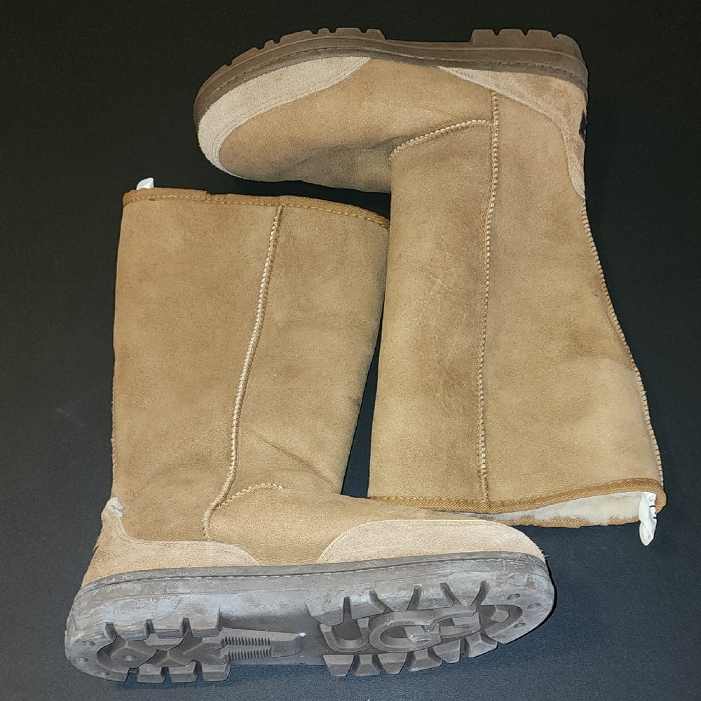 Tan Suede Winter Boots